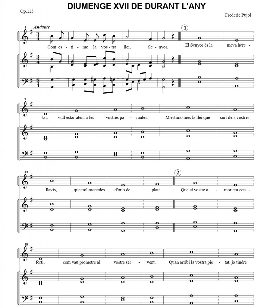 DIUMENGE XVII DE DURANT L'ANY A
