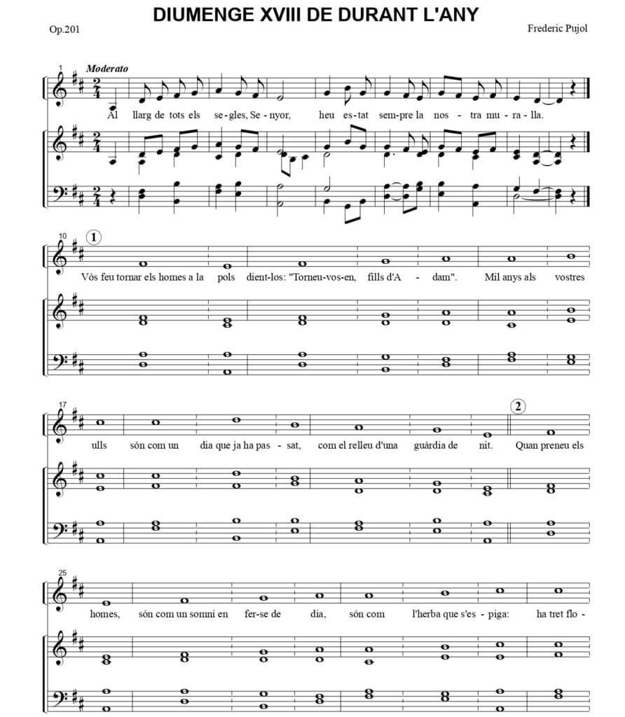 DIUMENGE XVIII DE DURANT L’ANY C