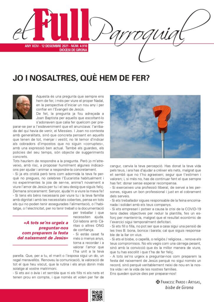 Full Parroquial 12 de desembre
