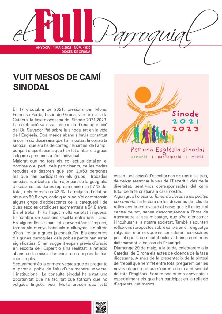 Full Parroquial 1 de maig de 2022
