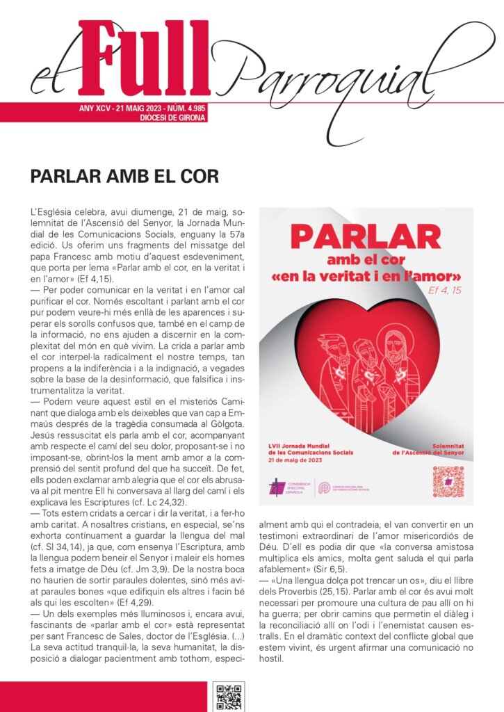 Full Parroquial 21 de maig de 2023
